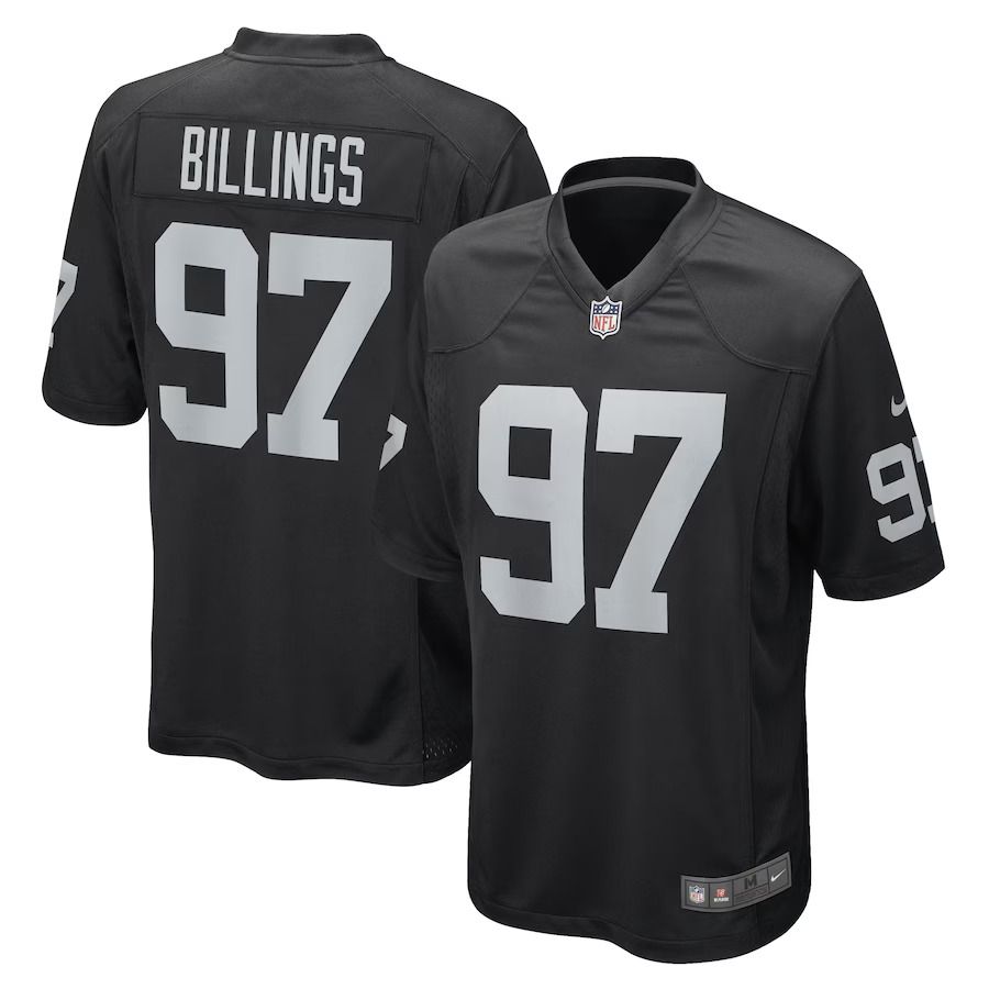 Men Las Vegas Raiders #97 Andrew Billings Nike Black Game Player NFL Jersey